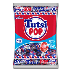 Tootsie Roll Tutsi Pop Original Cherry with Tutti Frutti center for a nostalgic candy experience.