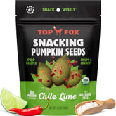 Top Fox Pumpkin Seeds Chile Lime bag—on-the-go, protein-rich snack