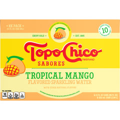 Topo Chico Sabores Lime with Mint can with crisp bubbles and real juice, refreshing.