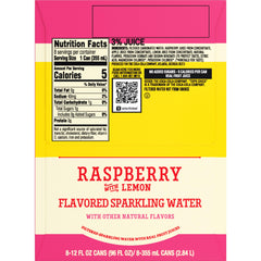 Topo Chico Sabores Raspberry with Lemon pour over ice delivers crisp chill