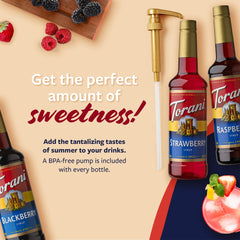 Torani Berry Lovers Blackberry Pour conveys bold notes for iced beverages.