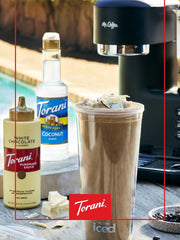 Torani Coconut Sugar Free Syrup adds tropical flavor to coffee or lattes.