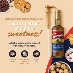 Torani coffee syrup with cookie dough flavor over desserts for decadent indulgence