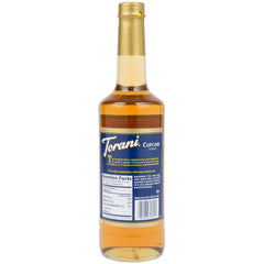 Torani Cupcake Syrup latte art-ready pour highlights creamy vanilla finish.