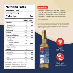 Torani English Toffee Syrup label highlights caramelized butter toffee flavor for beverages.
