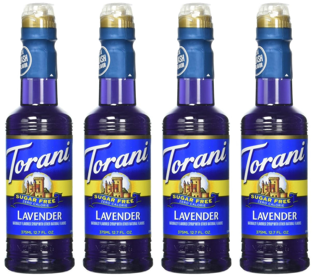 Torani Lavender Syrup bottle collection for at-home flavoring and barista-style drinks