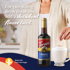 Maple Torani coffee drink inspired by cafe flavors