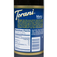 Torani Maple Syrup drizzle over a stack of pancakes for enhanced flavor