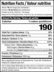 Closeup of Torani pineapple coconut blend real fruit flavors