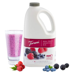 Torani Real Fruit Smoothie Mix blends ripe berries for vibrant shakes and smoothies.