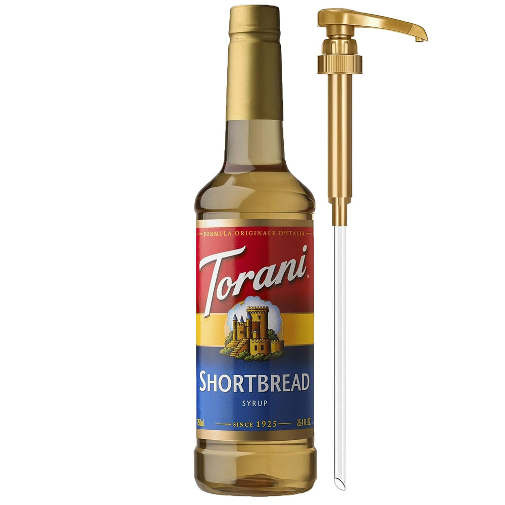 Torani Shortbread Syrup bottle for café style flavoring at home
