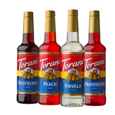 Torani Vanilla Syrup bottle for authentic Italian sodas and creamy coffee beverages
