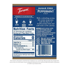 Torani Sugar Free Peppermint Syrup in a latte with mint aroma