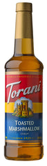 Torani Toasted Marshmallow Syrup bottle pour for at-home drinks and desserts.