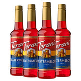 Torani Watermelon Syrup bottle shows juicy flavor ideal for sodas