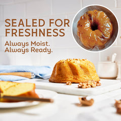 Tortuga Caribbean Original Rum Cake with walnuts 4oz gift packaging—ideal for premium baskets.