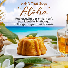 Tortuga gift box ready pineapple rum cake, ideal stocking stuffers.