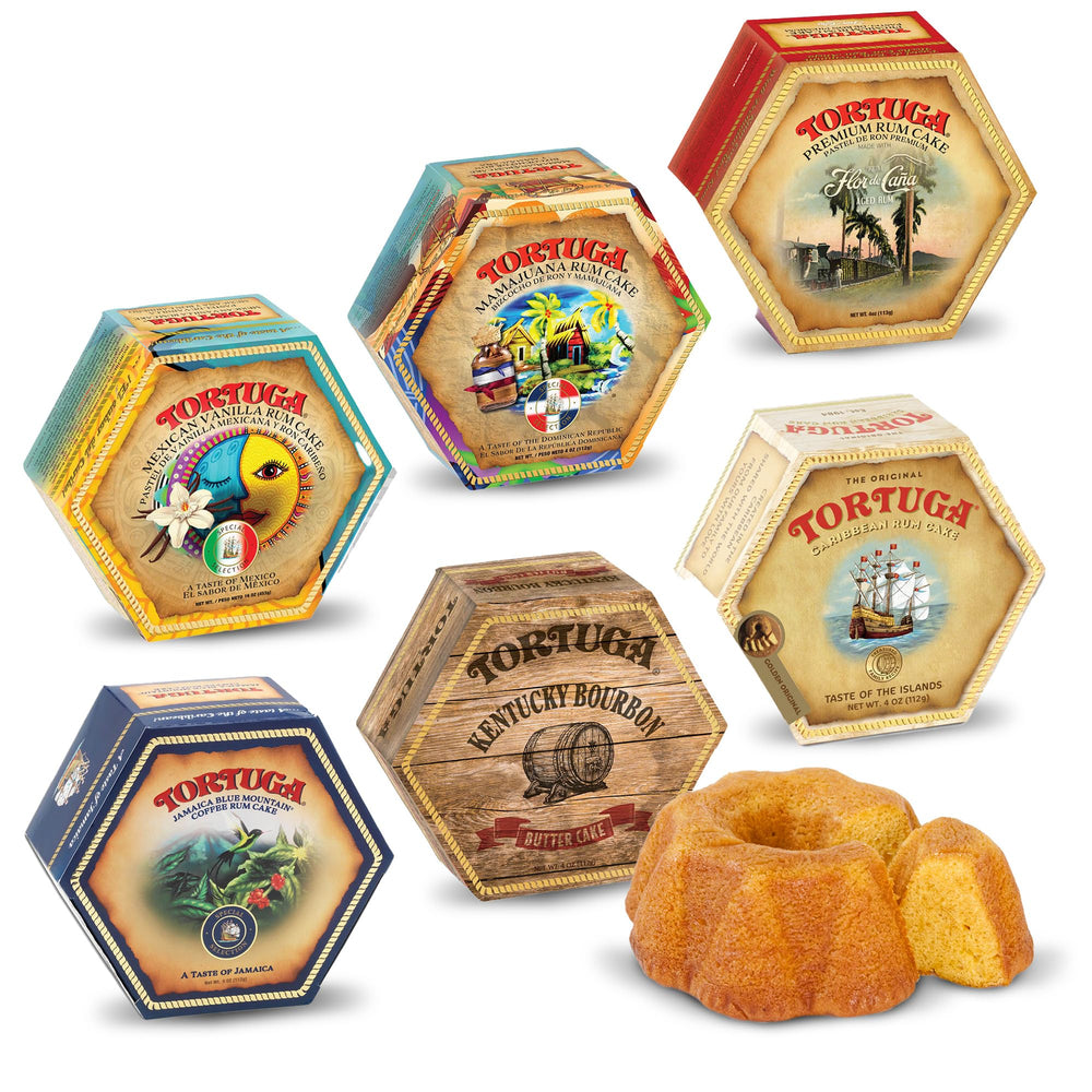 TORTUGA Provenance Rum Cake Kentucky Bourbon slice, great for gifting and holiday gatherings