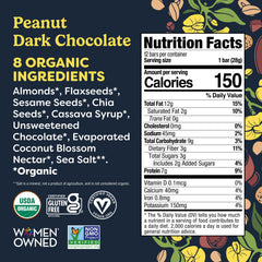 Tosi Nut Bars peanut dark chocolate close-up—crunchy bite for snacking.