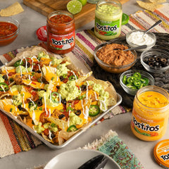 Tostitos Nacho Cheese Dip in office pantry for a quick desk snack