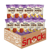 Tostitos Oven Baked Scoops bag display, 72-pack, a lighter snacking option for quick dips.