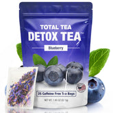 Total Tea SIimming Detox Tea pack front, caffeine-free blend for daily refreshment.