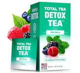 Total Tea Slimming Detox Tea bags in a box for easy daily digestion.