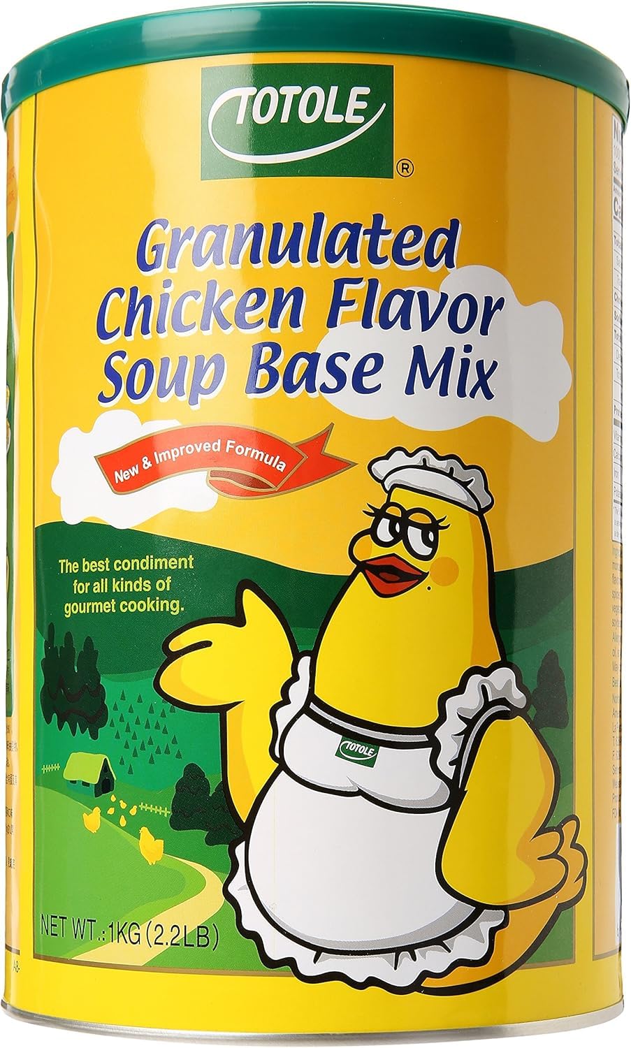 Totole granulated chicken flavor base front packaging shows convenient 2.2 lb size for quick meals