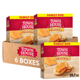Town House Original crackers front box view, ideal for family snacking.