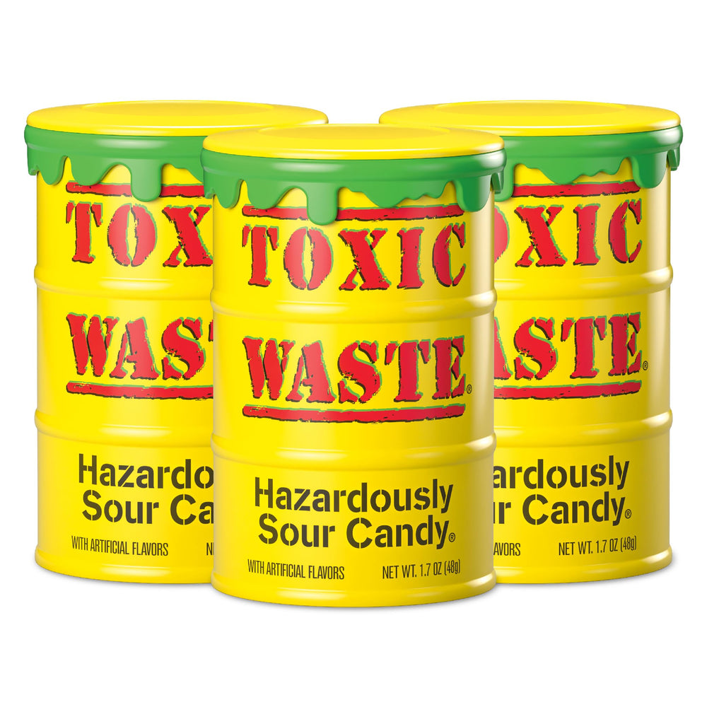 TOXIC WASTE apple candy delivers bold sour flavor for adventurous snackers.