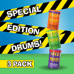 TOXIC WASTE green drum hazardously sour candy, perfect for sharing with friends.