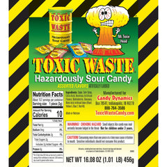 TOXIC WASTE Watermelon flavor candy with ultra-sour kick for flavor exploration.