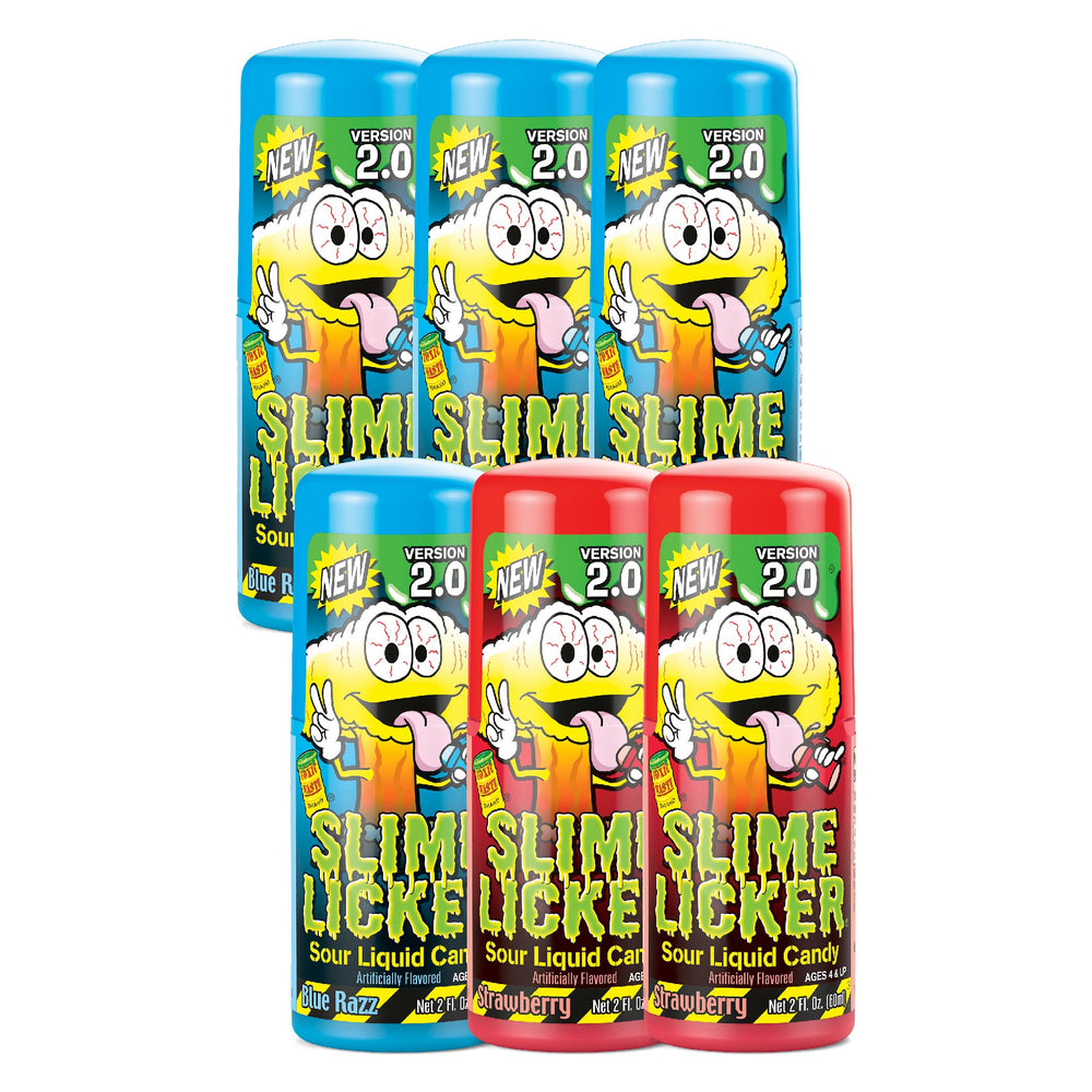 TOXIC WASTE Slime Licker 2.0 strawberry bottle—bold tangy flavor for playful snacking.