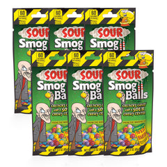 TOXIC WASTE Sour Smog Balls crunchy shell close-up for a bold sour snack.