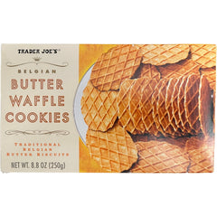 Trader Joe's Belgian cookie served on platter, ideal for parties or gifting.