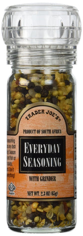Trader Joe's Everyday Seasoning bottle with grinder ready for versatile flavoring.