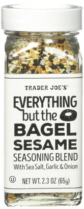 Trader Joe's Everything bagel seasoning bottle adds savory crunch to foods