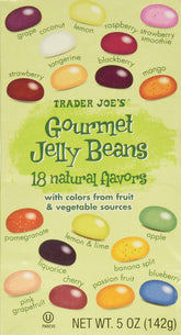 Trader Joe's Gourmet Jelly Beans in 5oz packaging for easy snacking on the go