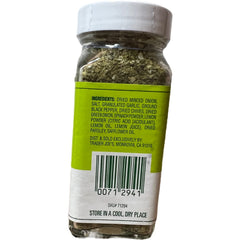 Closeup of Trader Joe's Green Goddess Seasoning Blend ingredients highlighting herbs.