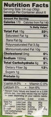 Product packaging on shelf highlighting no preservatives or artificial flavors.
