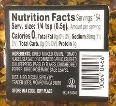 Soffritto dried vegetable herb mix enhances roasting with tomato hints.