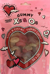Trader Joe's Soft Chewy Gummy X's & O's pack front, ideal for on-the-go snacking.