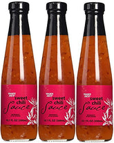 Trader Joe's Sweet Chili Sauce 3-pack bottle front view for dipping ideas