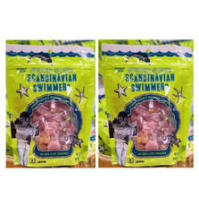 Trader Super Sour Scandinavian Swimmers 2-pack back view, packaging designed to keep freshness.