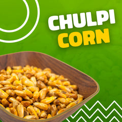 Tradiciones Andinas Chulpe Corn Texture Closeup shows golden crunch ideal for dips.