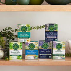 Traditional Medicinals Chamomile Lavender tea bags offering a soothing bedtime routine.