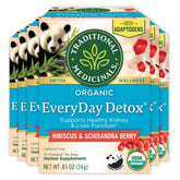 Traditional Medicinals Everyday Detox Schisandra tea bags ready for a soothing detox cup