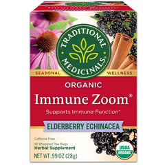 Traditional Medicinals lemon echinacea throat coat tea bags for throat comfort.