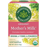 Traditional Medicinals Mother's Milk tea bags steeping for lactation support.