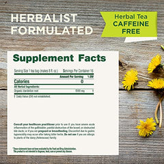 Traditional Medicinals Organic Roasted Dandelion Root carton, convenient six-pack for daily sipping.